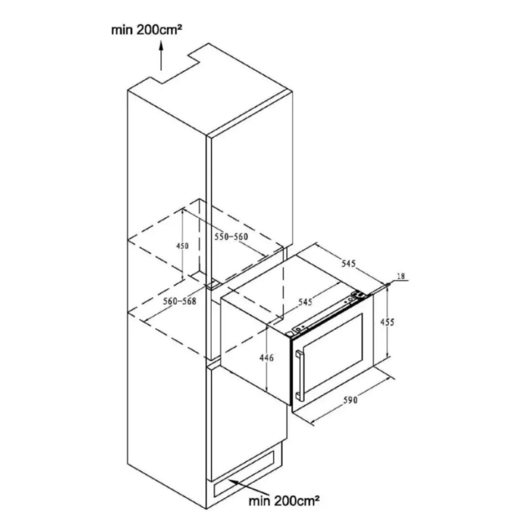 Climadiff Wijnklimaatkast | CBI28S1B | 1 Zone - Elite Wijnkoelkast