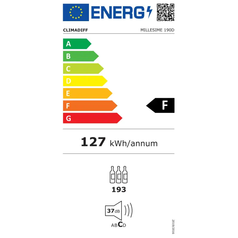 Climadiff Wijnklimaatkast | MILLESIME 190D | 2 Zones - Elite Wijnkoelkast