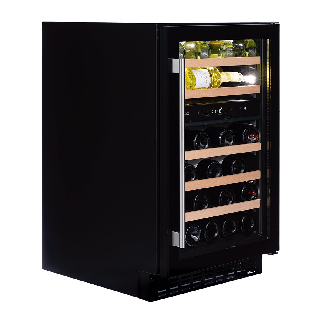 Dunavox Flow-38 Wijnkoelkast | DAUF-38.100DMB | 2 Zones | Mat Zwart