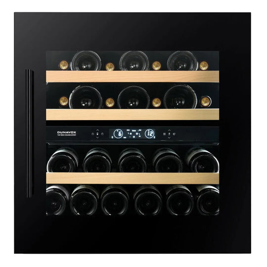 Dunavox Spirit-25 Wijnkoelkast | DVS-25.65DMB | 2 Zones | Mat Zwart