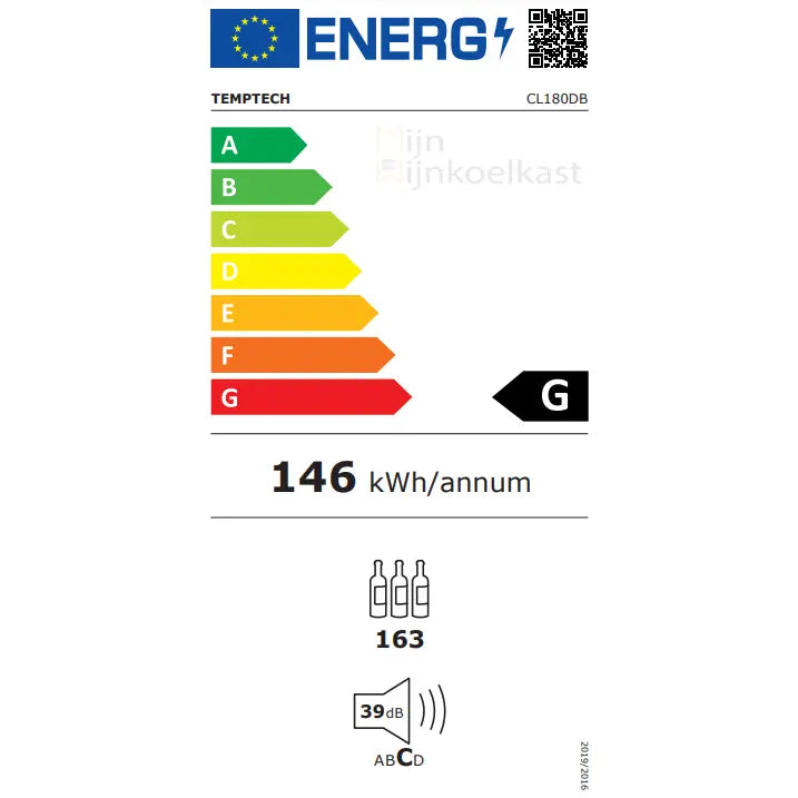 Temptech Classique Wijnklimaatkast | CL180DB | 2 Zones - Elite Wijnklimaatkast