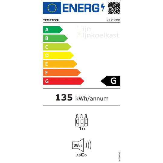 Temptech Classique Wijnklimaatkast | CLX30DB | 1 Zone - Elite Wijnklimaatkast
