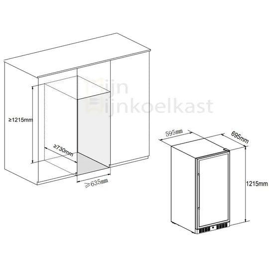 Temptech Classique Wijnklimaatkast | CL120DB | 2 Zones - Elite Wijnklimaatkast