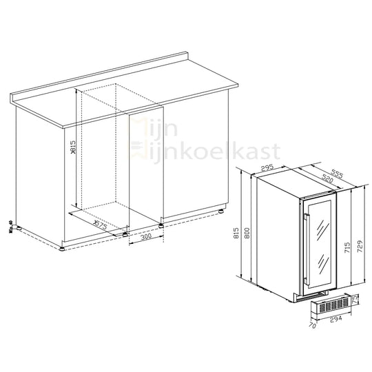 Temptech Classique Wijnklimaatkast | CLX30DB | 1 Zone - Elite Wijnklimaatkast