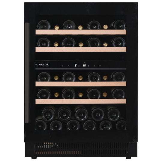 Dunavox Flow-39 Wijnkoelkast | DAUF-39.121DMB | 2 Zones | Mat Zwart