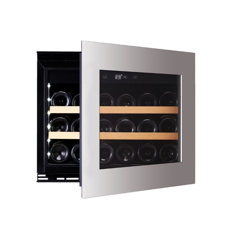 Dunavox Inbouw Wijnklimaatkast | DAVG-18.46SS.TO | 18 Flessen | 1 Zone | Push-to-open - Elite Wijnkoelkast