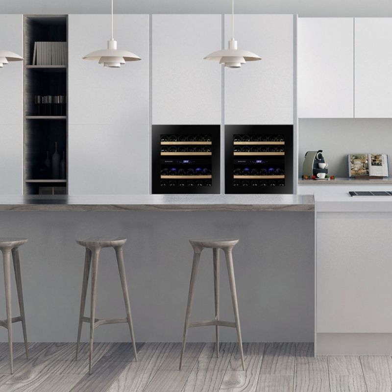 Dunavox Inbouw Wijnklimaatkast | DAVG-25.63DB.TO | 25 Flessen | 2 Zones | Push-to-open - Elite Wijnkoelkast
