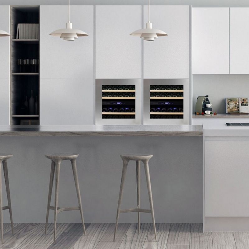 Dunavox Inbouw Wijnklimaatkast | DAVG-25.63DB.TO | 25 Flessen | 2 Zones | Push-to-open - Elite Wijnkoelkast