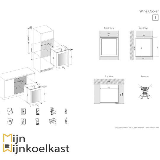 Dunavox Glance-32 Wijnklimaatkast | DAVG-32.80DSS.TO | 2 Zones - Elite Wijnkoelkast